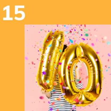 Photo of balloons in the shape of 10